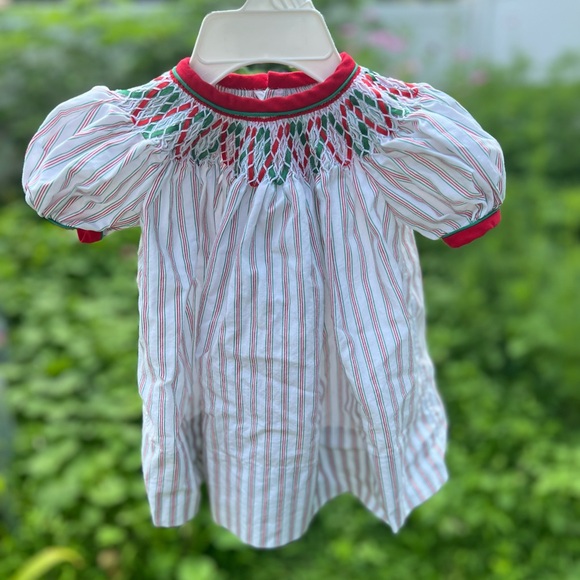 Handmade Christmas dress, 12-18m - Picture 2 of 7